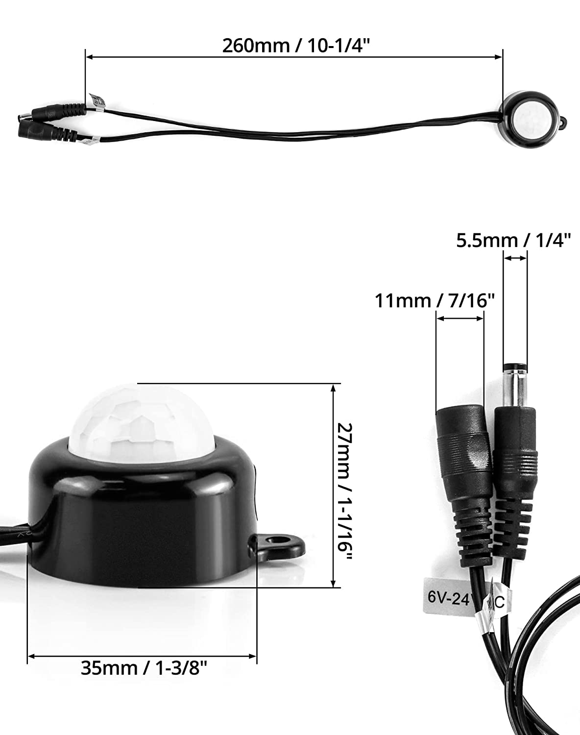 TDL-2025 Hot-selling alarm PIR Motion Sensor Switches Energy Saving Wired Lighting product 12V connect LED tape lights Popular