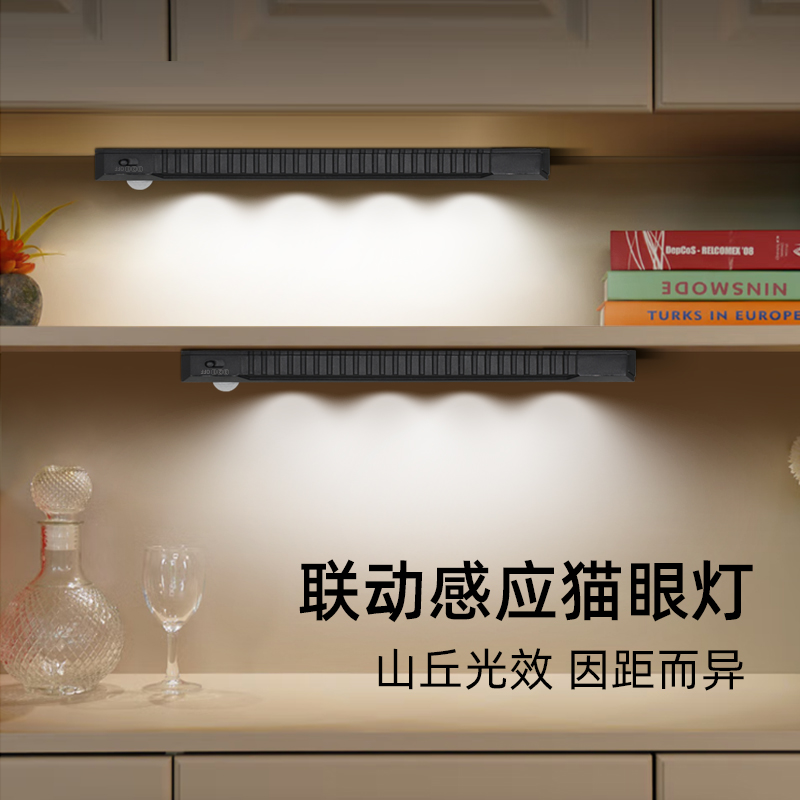 TDL-7155LD拓迪人体联动感应猫眼灯 免布线小夜灯 楼梯过道地脚灯卧室床头氛围灯