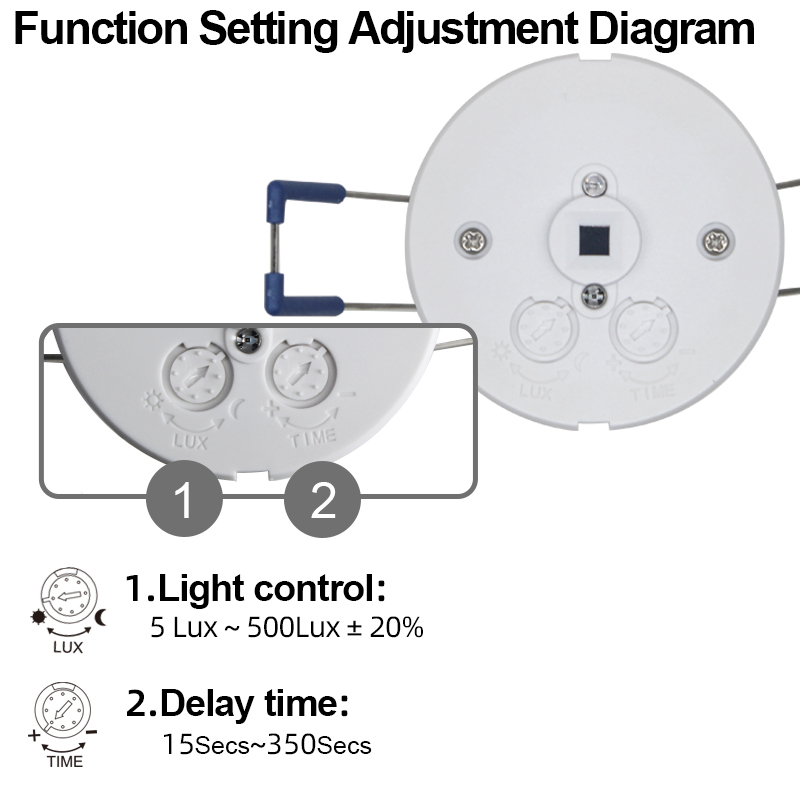 TUODI Factory Sale Ceiling Embedded 220V Automatic PIR Human Infrared induction motion sensor switch for LED lighting