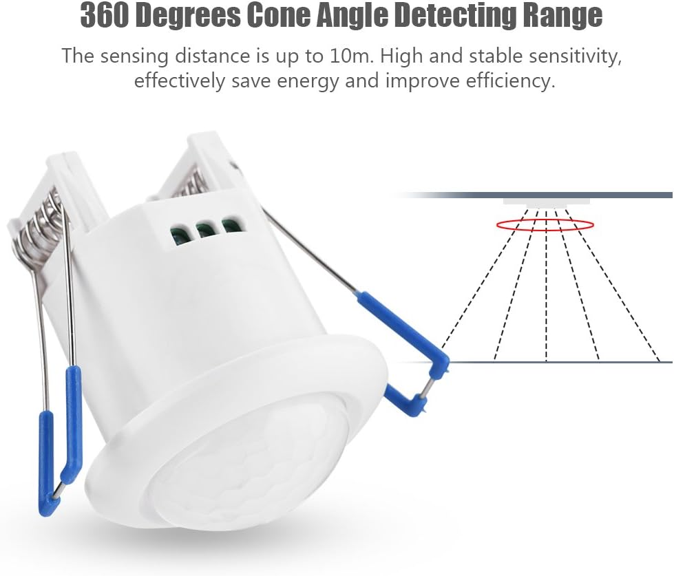 TUODI Factory Sale Ceiling Embedded 220V Automatic PIR Human Infrared induction motion sensor switch for LED lighting