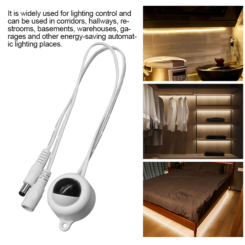 TUODI new arrive Direct Current 5V-24V 3A PIR Motion Activated Sensor Light Switch  for lighting control