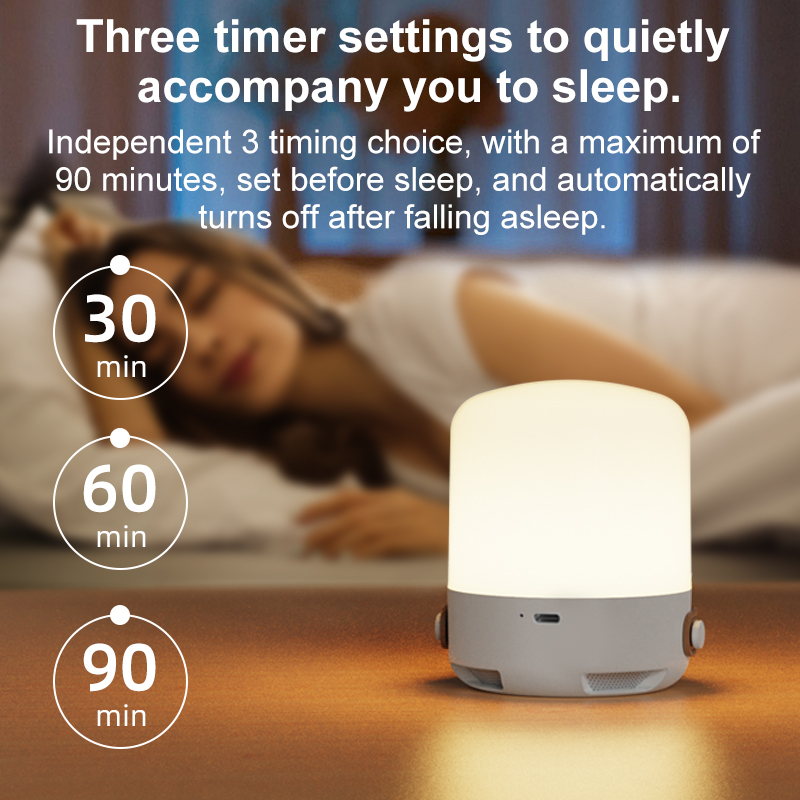 MC550-BM White nosie machine BT Speaker Modern Design LED